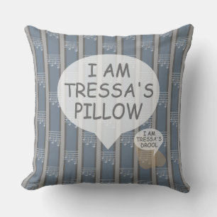 Coussin Musique amusante et fantaisiste Note personnalisée