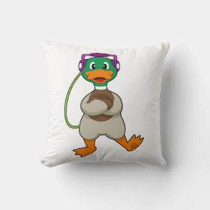Coussin Musique Canard Écouteurs