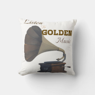 Coussin Musique dorée