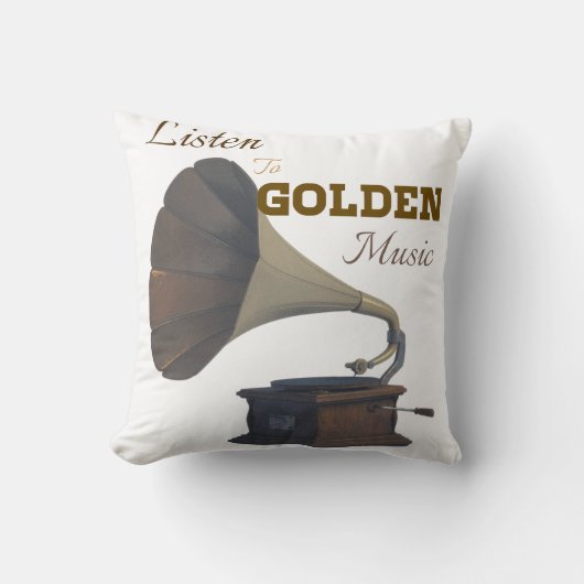 Coussin Musique dorée (Recto)