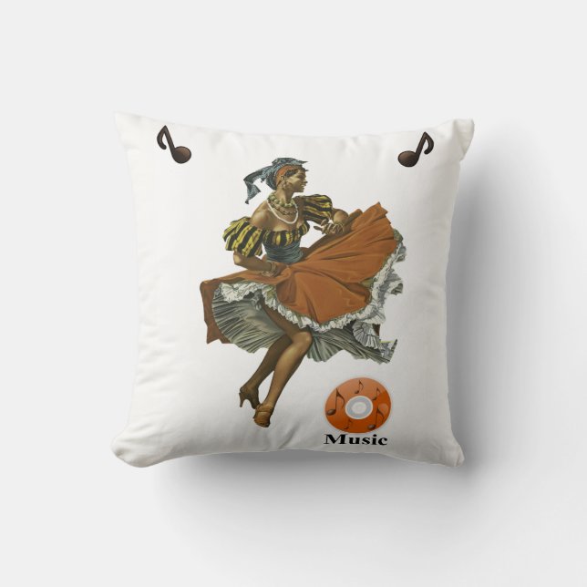 Coussin Musique d'oreiller jeté (Recto)