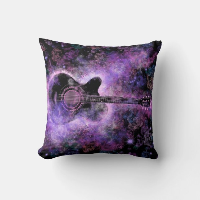 Coussin Musique guitare romantique - Son magique (Recto)