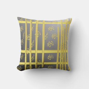 Coussin musique, note, clé, groupe, symbole, brillant, élé