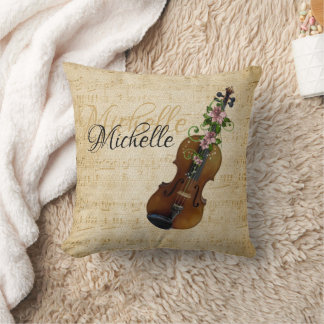 Coussin Musique violoniste personnalisée