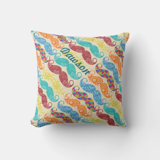 Coussin Mustache M. Hipster Vintage Retro (Recto)