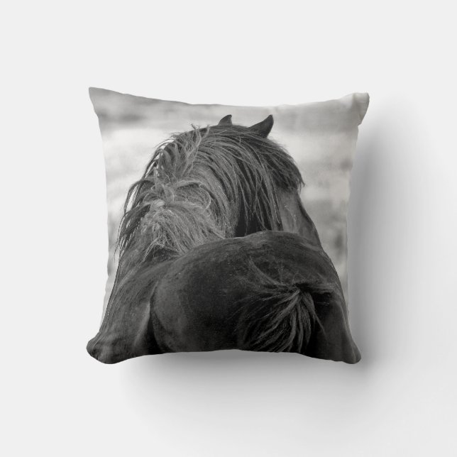 Coussin Mustangs sauvages de l'Occident (Recto)