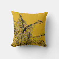 Mustard Jaune & Noir Botanique | Palmier à coco