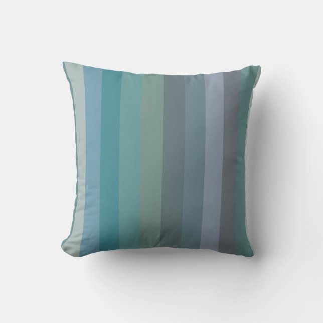 Coussin Muted Coastal Blues & Sage Neutrals (Recto)