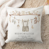 Coussin Muted Neutral Boho Baby Boy Nursery Statistiques d (Couverture)