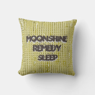 Coussin MVB Faux Burlap Lance Oreiller/Lune Jaune
