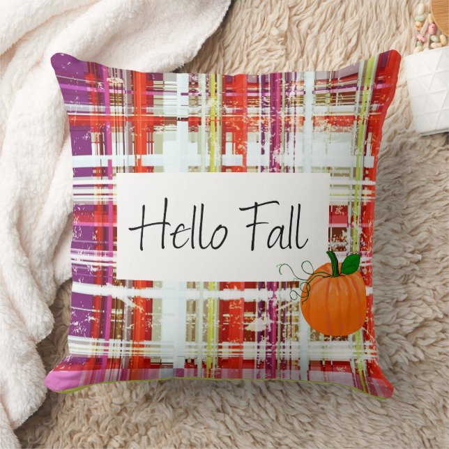 Coussin MVB Pumkin Plaid Bonjour Automne (Couverture)