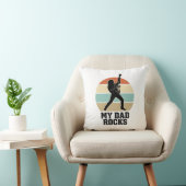 Coussin My Dad Rocks Vintage Guitar Sunset Shirt Design_1 (Chaise)