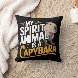 Coussin My Spirit Animal Is a Capybara Cute & Funny Animal