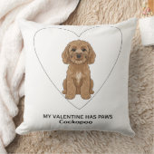 Coussin My Valentine Has Paws Cockapoo Personalise (Couverture)