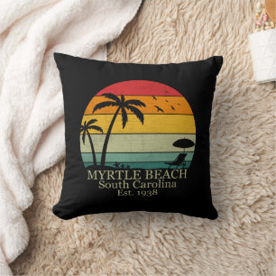 Coussin Myrtle Beach Caroline du Sud vintage