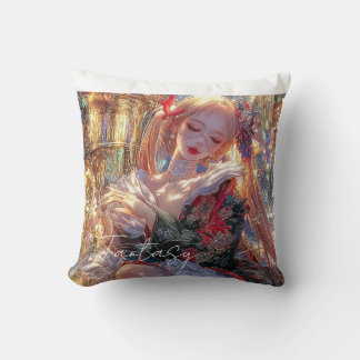 Coussin Mysterious Fantasy Girl - Gothic Art Aesthetic