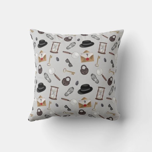 Coussin Mystery Kids Secret Agent Spy Detective Thème (Verso)