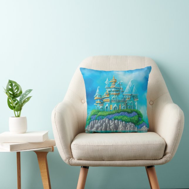 Coussin Mystic Blue Palace Jeu d'oreiller (Chaise)