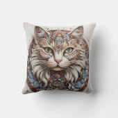 Coussin Mystic Boho Feline Mandala (Verso)