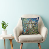 Coussin Mystic Flora Pentagram & Gemstone Celestial Art (Chaise)