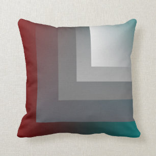 Coussin N - Bourgogne gris turquoise