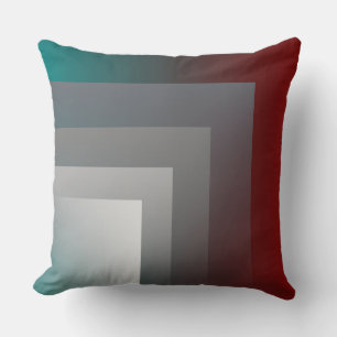 Coussin N - Bourgogne gris turquoise