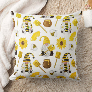 Coussin Nains Abeilles Bourdon & Motif Tournesols