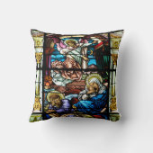 Coussin Naissance de fenêtre en verre teinté de Jésus (Verso)