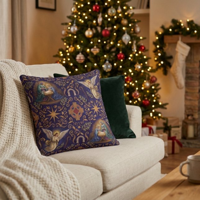Coussin Naissance de Noël (Créateur téléchargé)