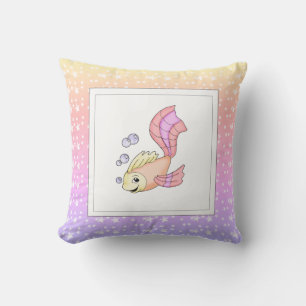 Coussin Naissance moderne bébé pour enfants Poisson rose