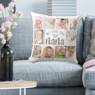 Coussin NANA NOUS VOUS AIMONS 10 Photo Collage Personnalis