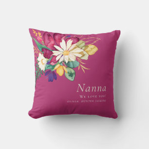 Coussin Nanna elegnat personnalisée rose floral
