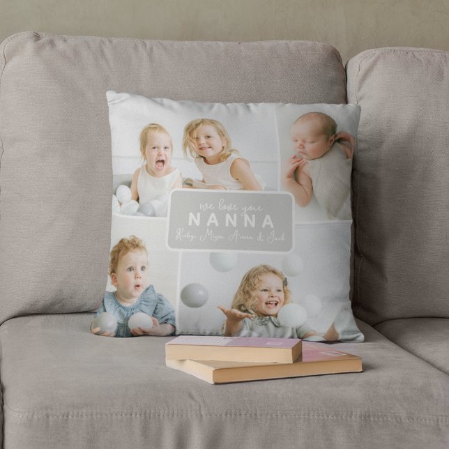 Coussin Nanna Moderne 4 Photo Gris (Créateur téléchargé)