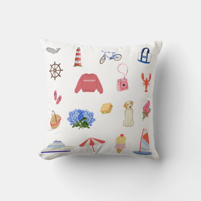 Coussin Nantucket Summer Adventure Pillow (Recto)