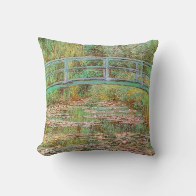 Coussin Nappes d'eau et pont japonais Monet Art (Recto)