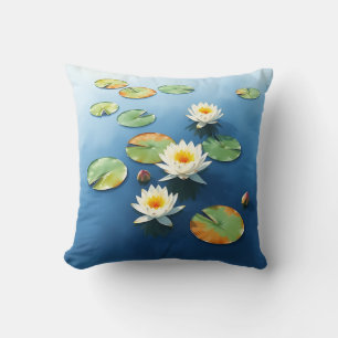 Coussin Nappes d'eau paisibles flottant sur un étang calme