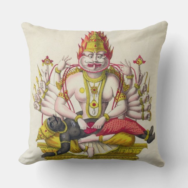 Coussin Narasimha, gravé par de Marlet (litho de couleur) (Recto)