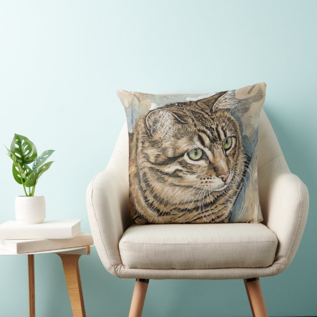 Coussin Nari- Une étude de mon chat (Chaise)
