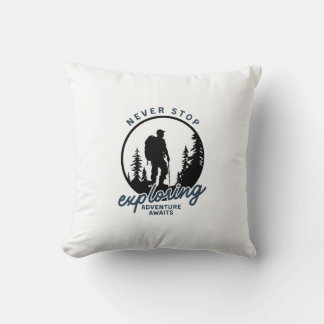 Coussin N'arrêtez jamais d'explorer