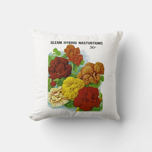 Coussin Nasturtiums (Recto)