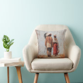 Coussin Native American Couple Throw Pillow (Chaise)