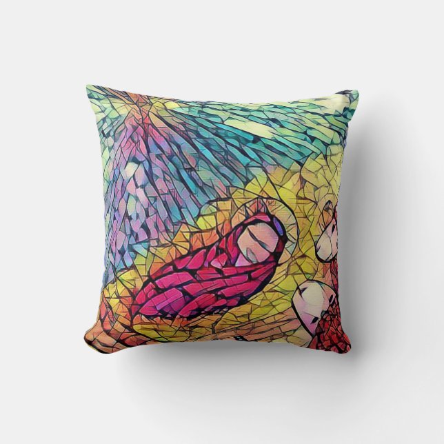 Coussin Nativité histoire Manger Baby Jesus Vitrail (Recto)