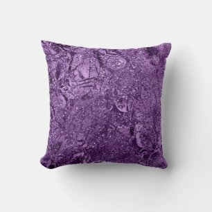 Coussin Nature Abstraite Glam Parties scintillant Purple A