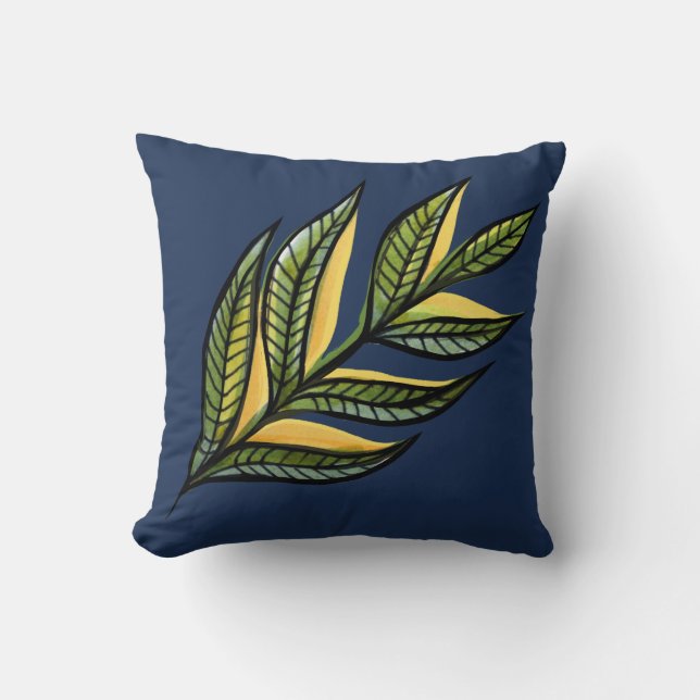 Coussin Nature Art Leaf Design (Recto)