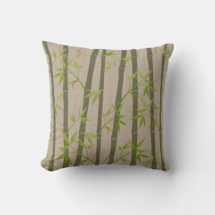 Coussin Nature Bambou Plante Linge Look