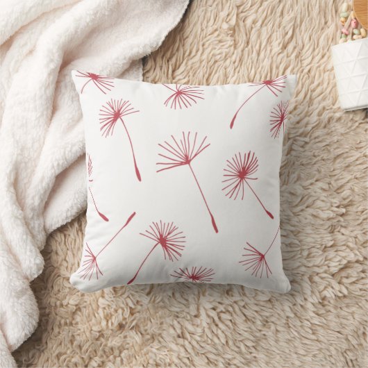Coussin Nature - Dandelions en fuschia (Couverture)