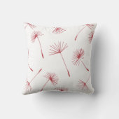 Coussin Nature - Dandelions en fuschia (Verso)