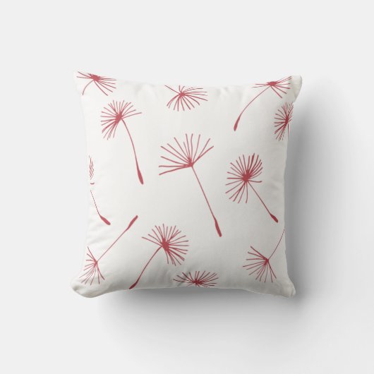 Coussin Nature - Dandelions en fuschia (Recto)
