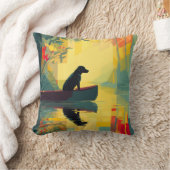 Coussin Nature Minimaliste Canot Labrador Noir (Couverture)