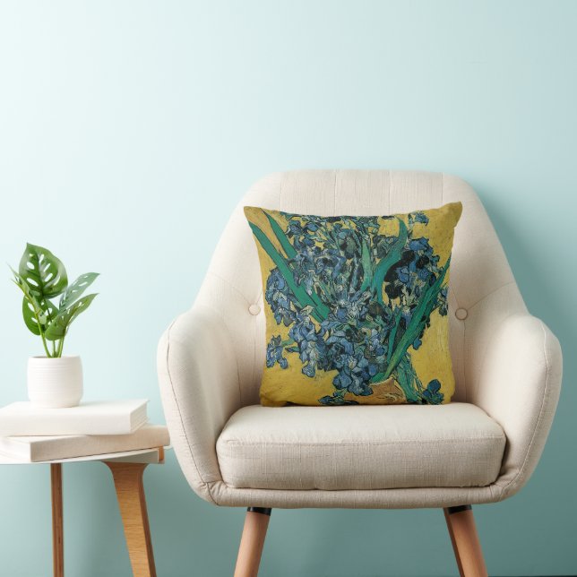 Coussin Nature morte au vase avec iris de Vincent van Gogh (Chaise)